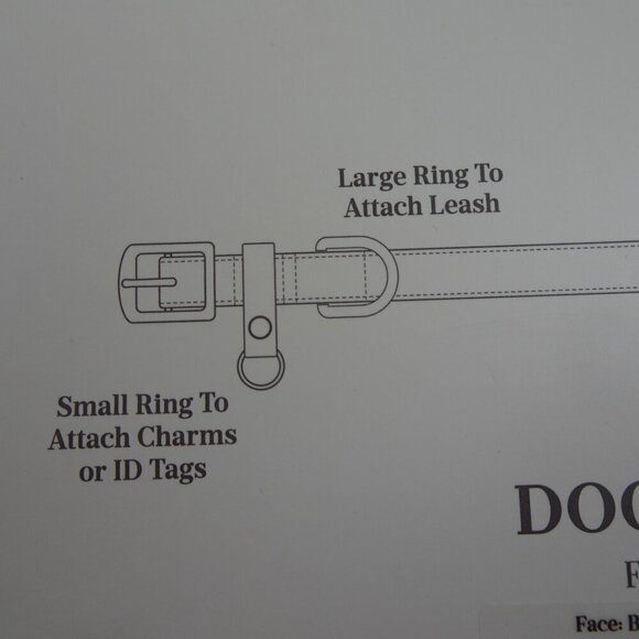 Southern Living Faux Leather Dog Collar Size XS / SMALL Blue Adjustable - Picture 9 of 11